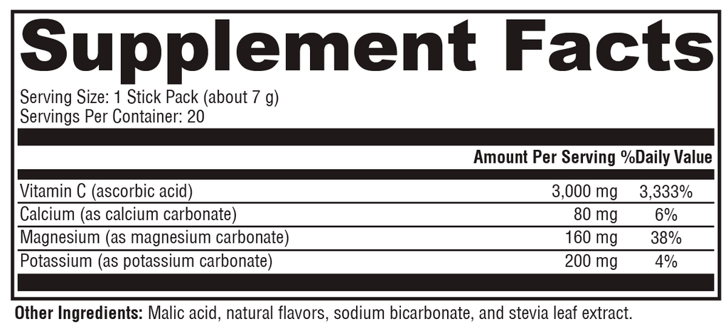 Buffered C Powder Sticks