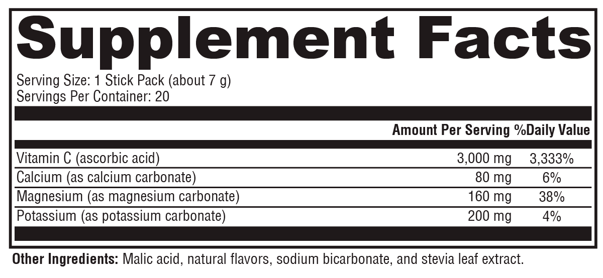 Buffered C Powder Sticks