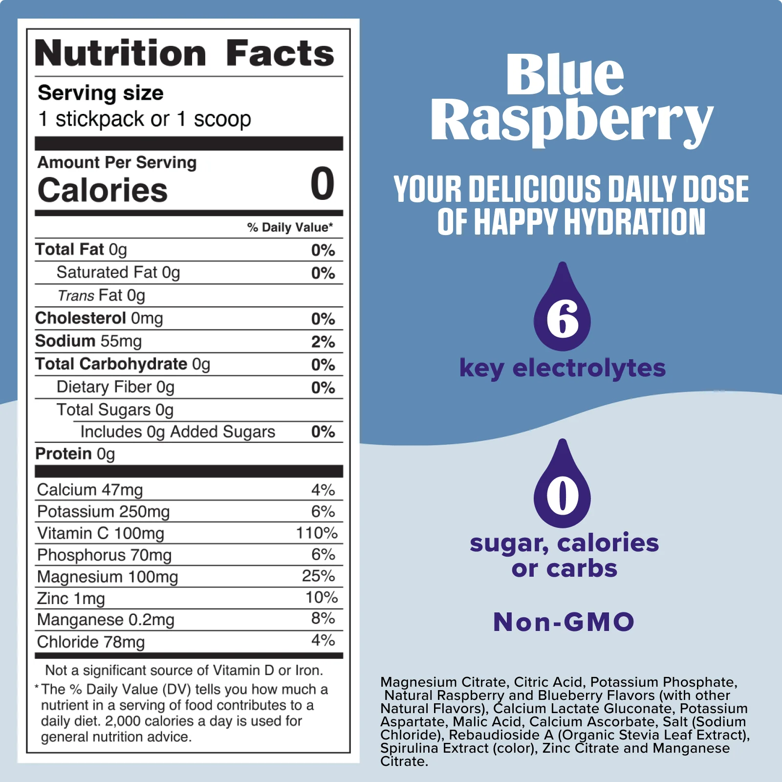 Blue Raspberry Stickpack 20 Serving