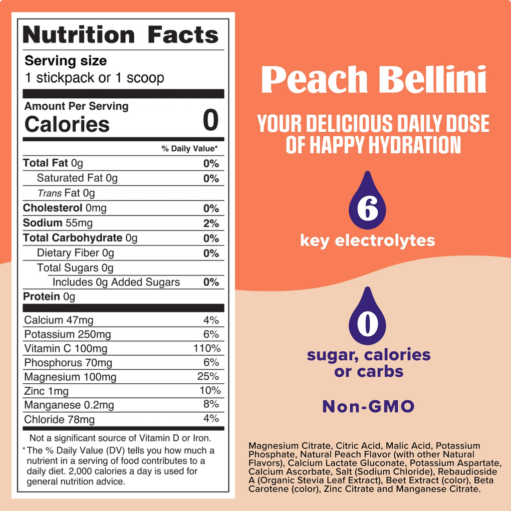 Peach Bellini Canister 90 Servings