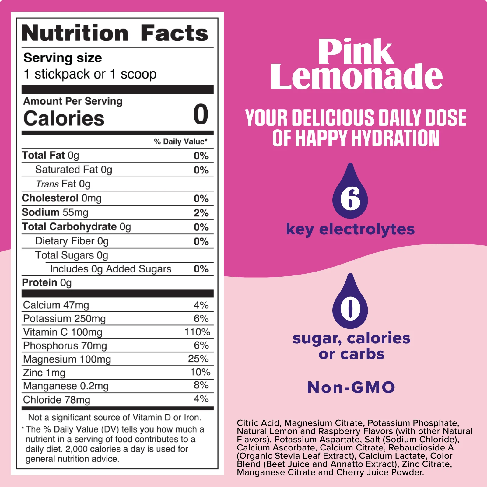 Pink Lemonade Stickpacks 20 Servings