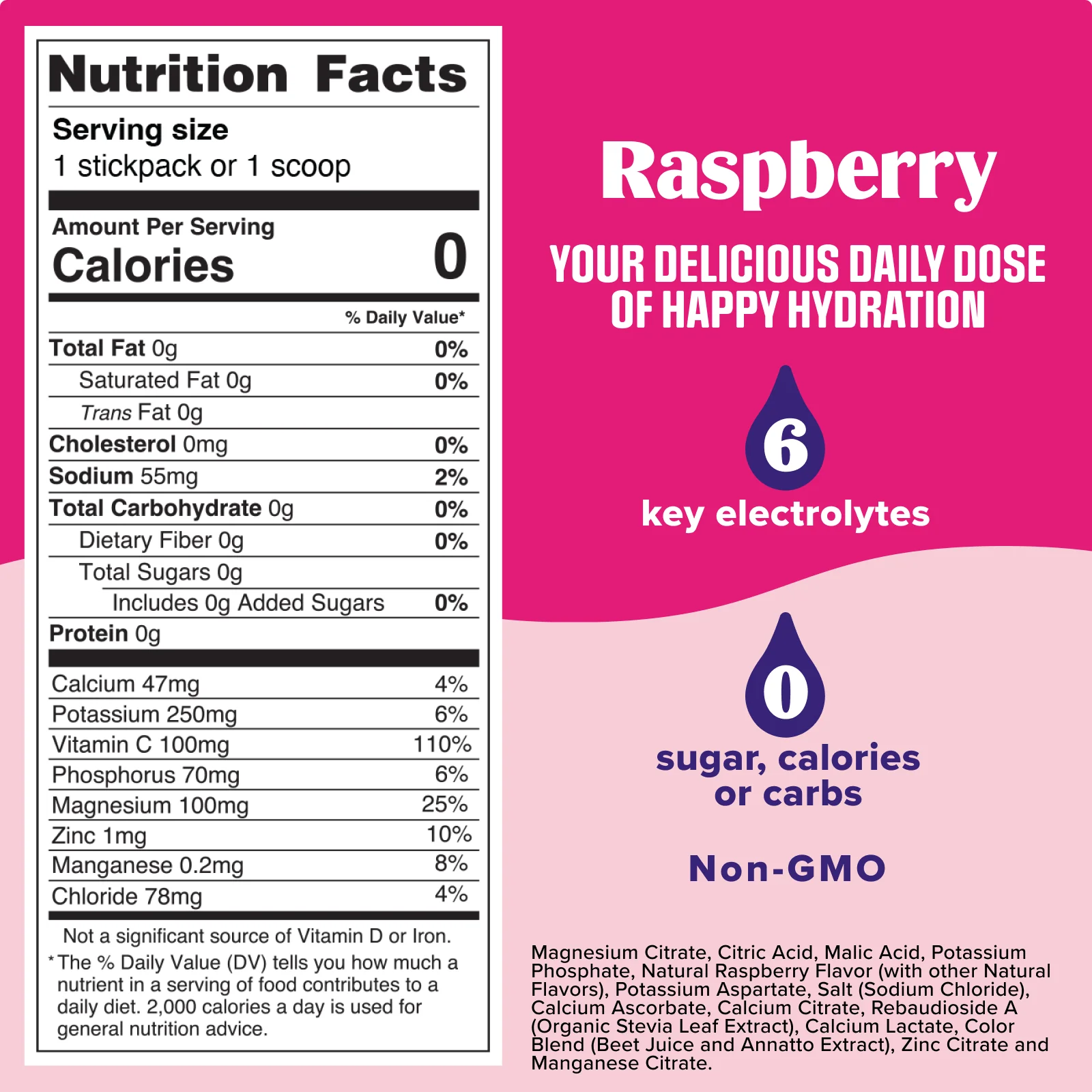 Raspberry Stickpacks 20 Servings